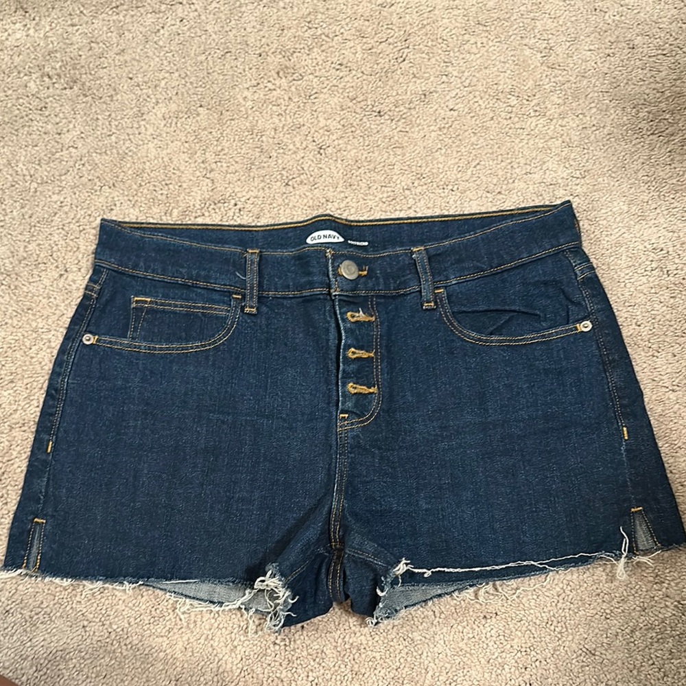 Old Navy Blue Jean Shorts Raw Hem